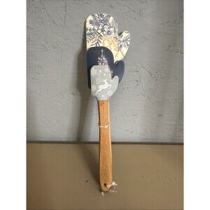 CWC Christmas Holiday Spatulas Silicone Wood Lot Of 3- Gift Set!